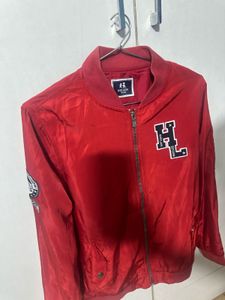 Red Varsity Bomber Jacket