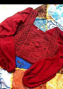 Puff Sleeves Crop Top
