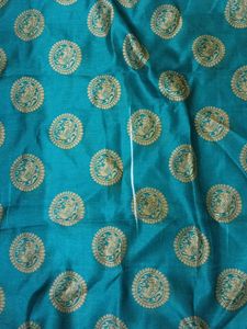 Beautiful Blue And Maroon Saree With Elephant An