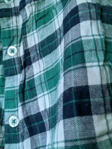 DNMX Plaid Flannel Shirt - Green &amp; Navy