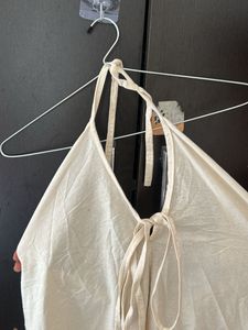 Cream Halter Sundress for beach