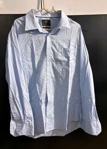 Powder Blue Striped Formal Shirt