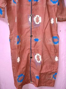 Brown Patterned Kurta
