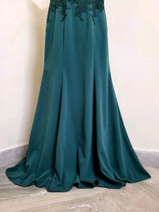 Bottle Green Long Gown