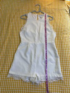 White Lace Trim Romper Bust 32 Waist 28