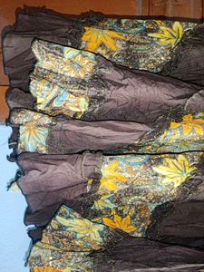 Boho Floral Patchwork Maxi Skirt