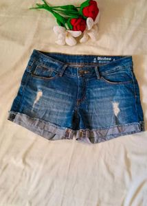 Stylish Fancy Denim Shorts For Girls