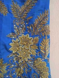 Blue Embroidered Suit