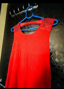 Red Sleeveless Top