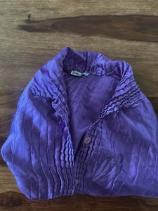 Purple Button-Down shirt top