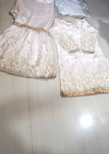 Elegant White Embroidered Shalwar Kameez