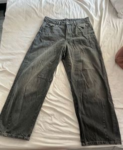 Zara Gray Wide Leg Jeans