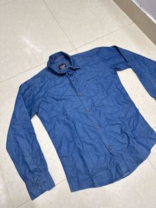 Blue Denim Button-Down Shirt
