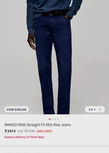 Mango Dark Blue Denim Jeans