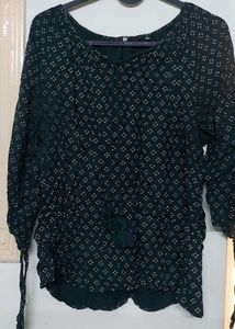 Printed Green Top