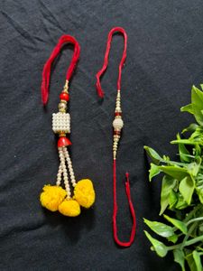 Pearl Couple Rakhi Set