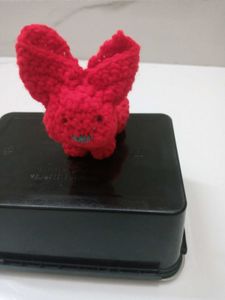 Red Crochet Bunny