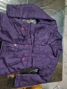 Purple Colour Beautiful Mini Long Coat
