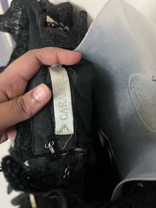 Pintrest Elegant Black Embellished Top