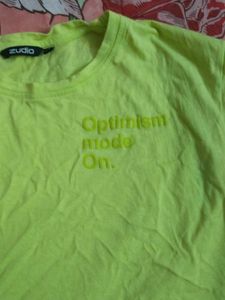 Neon Yellow Graphic Tee - Zudio