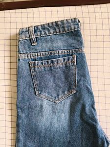 Wide Leg Blue Jeans