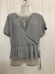 Woman Only White V Neck Top