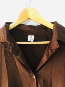 Brown Button-Down Shirt
