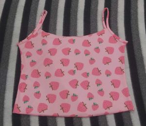 Strawberry Print Tank Top