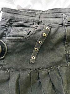 Mini Y2k Black Skirt Gothic Punk