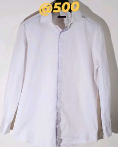 White Long Sleeve Button-Up