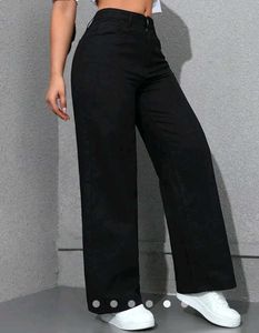 Flared Jet Black Jeans