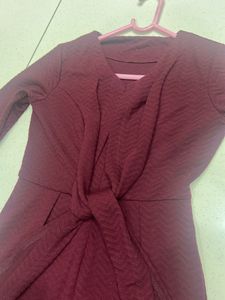Maroon Knotted Jumpsuit New 🆕