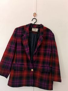 Vintage Plaid Blazer