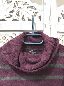 ✈️ Imported Striped Turtleneck Sweater D