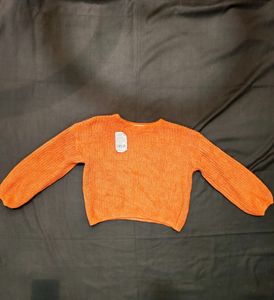 H&amp;M Brand Round Nack Crop Winter Top