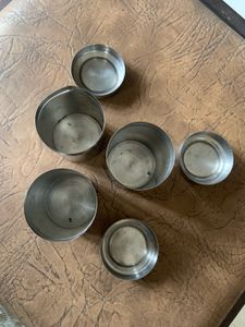 Combo Of Three Small Steel Containers