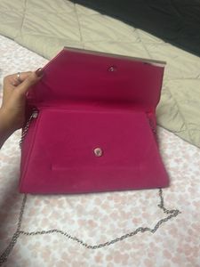 Dark Pink Sling Plus Clutch