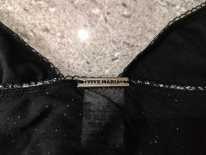 Vive Maria Black Gothic Mesh Top