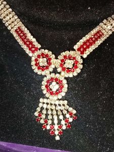 Red &amp; Silver Earrings