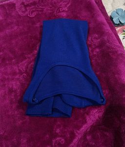 Blue Knit Pullover Sweater