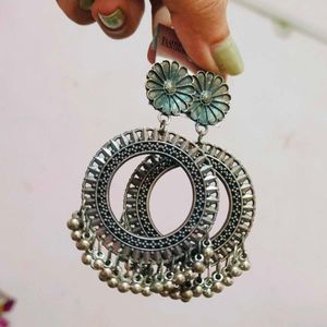 Combo - Ethnic Oxidised Drop Earrings
