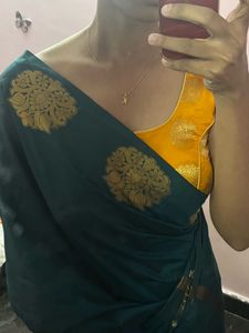 Yellow Hand Stitched Sleeveless Blouse