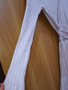 Elegant Pink Knit Dress