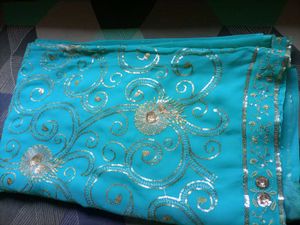 light green saree,