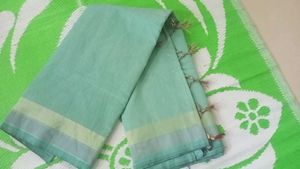 Aqua Green And Navy Blue Combo Saree
