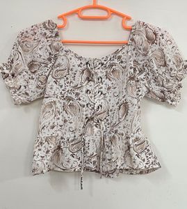 Floral Ruffled Top