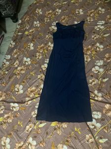 Navy Blue Sleeveless Gown