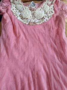 Elegant Pink Ethnic Gown With Duppata