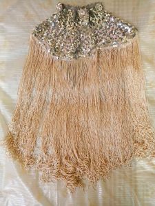 SEQUINNED and tassled FREE SIZE CAPE