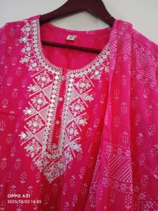 New Pink Printed Kurta Set